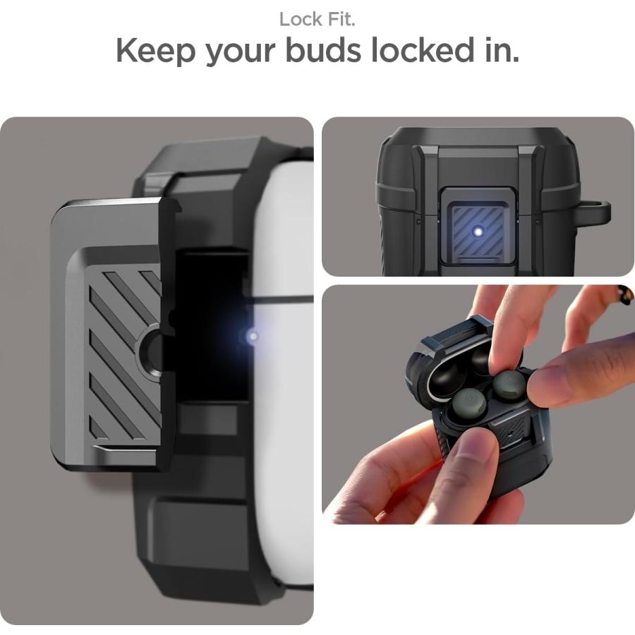 Spigen Pixel Buds Pro2 /Pro ケース 耐衝撃 PC TPU 二重構造