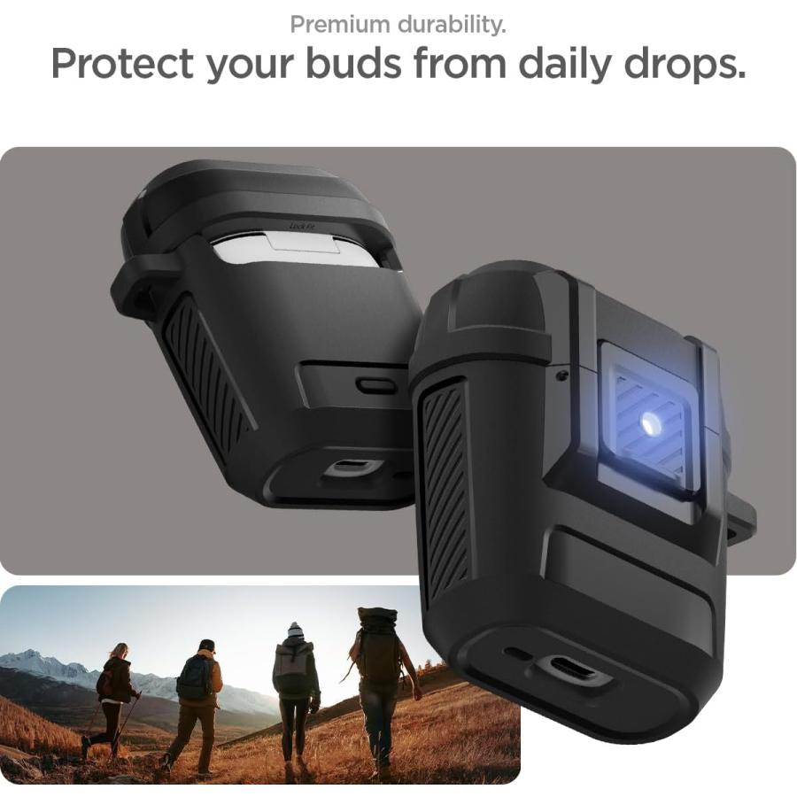Spigen Pixel Buds Pro2 /Pro ケース 耐衝撃 PC TPU 二重構造