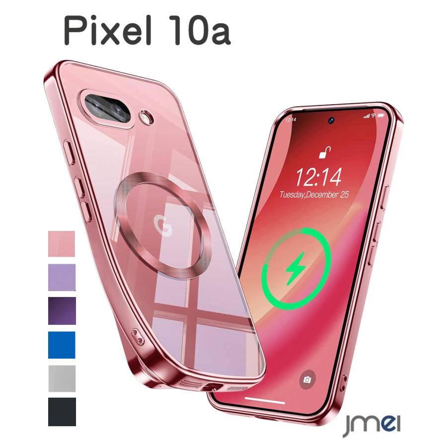 Google Pixel 10a ケース クリア 金属光沢 メッキ加工 MagSafe対応