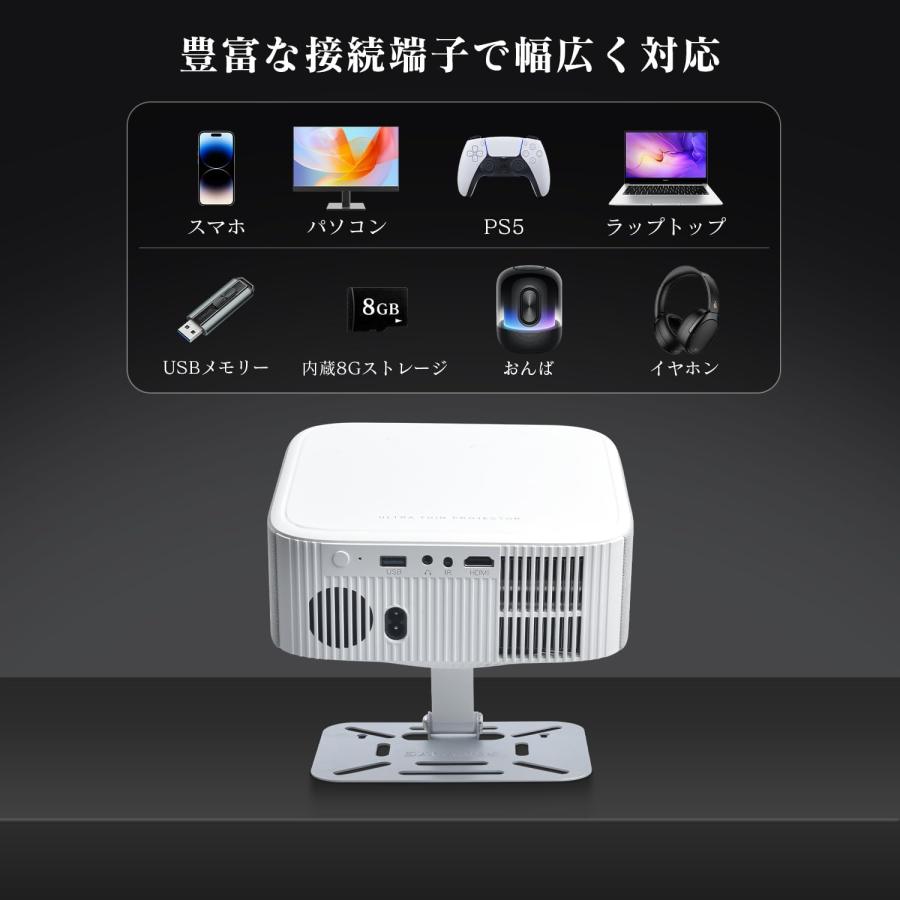 プロジェクター 小型 スマホ ミニプロジェクター Android TV搭載&内蔵