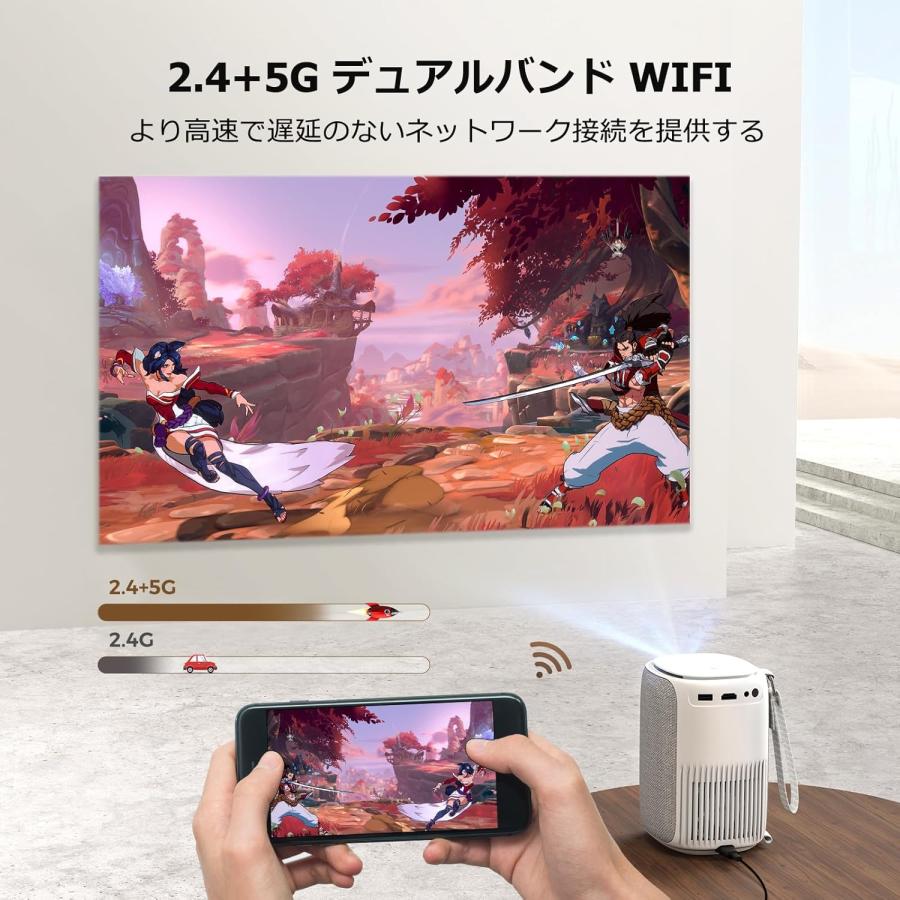 プロジェクター 小型 スマホ Wi-Fi 接続可 ミニプロジェクター 300