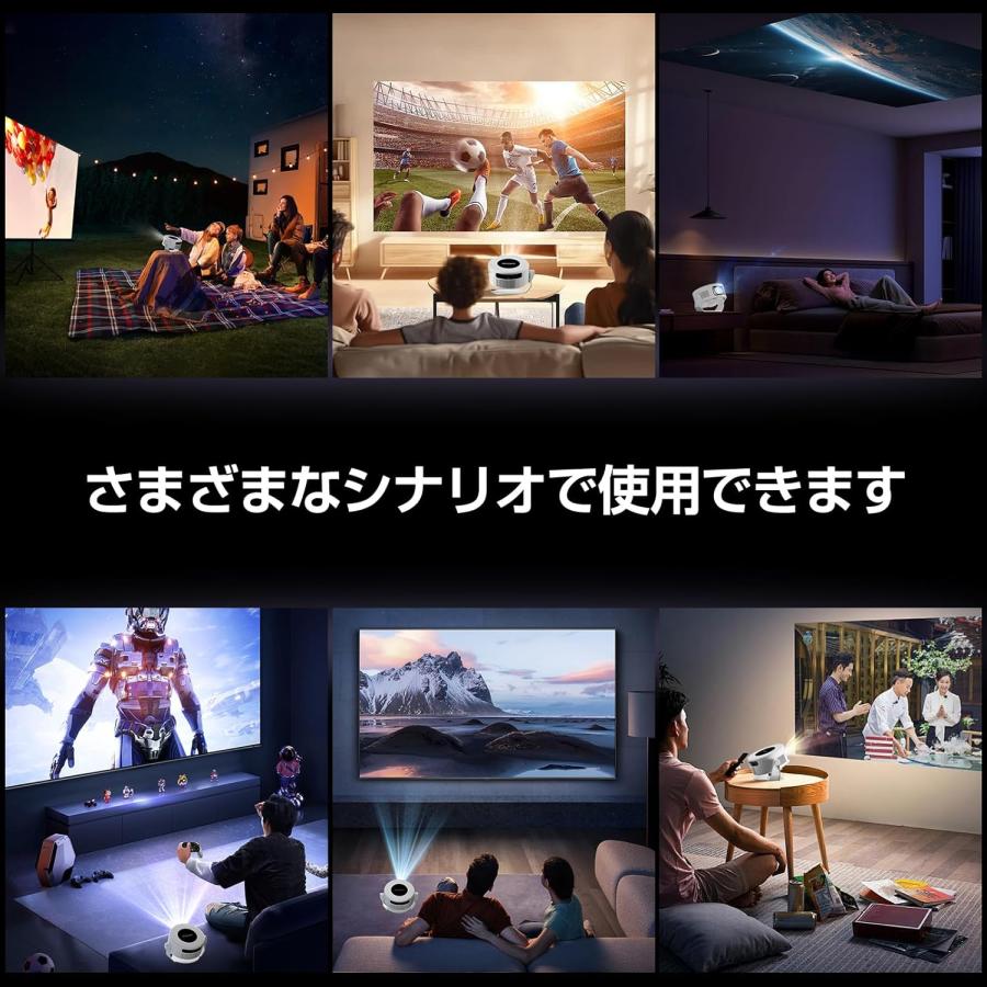 プロジェクター 家庭用 小型 1080P 8K対応 HDR高画質 1400ANSIルーメン