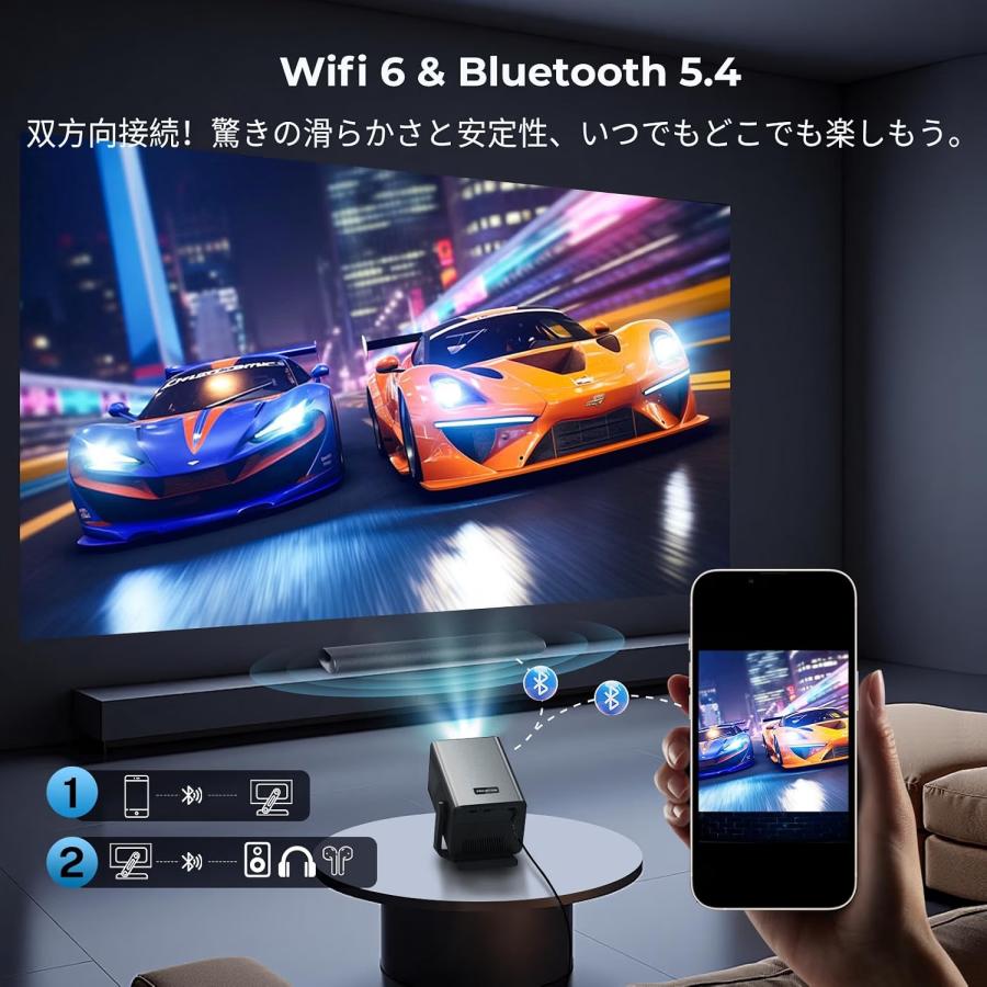 プロジェクター 4K 8K対応 2000ANSI高輝度 ホームプロジェクター 家庭