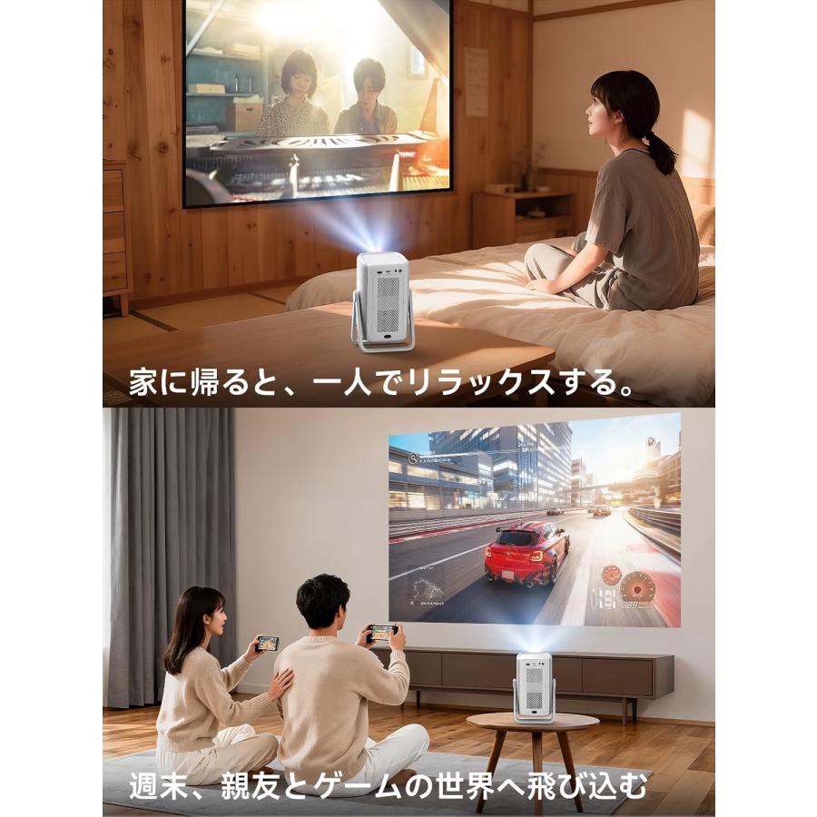 プロジェクター 4K対応 1000ANSI高輝度 ホームプロジェクター 1.1:1短