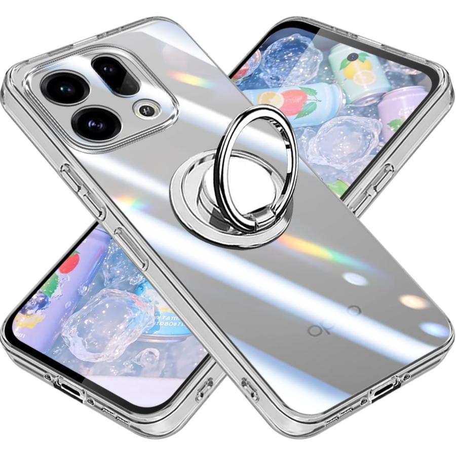 OPPO Find X9 ケース OPG07 耐衝撃 リング付き TPU クリア オッポ