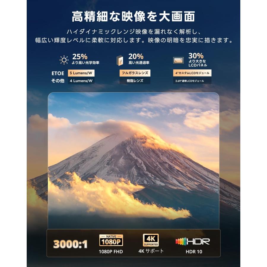 プロジェクター スマホ ミニプロジェクター WiFi Bluetooth5.1対応