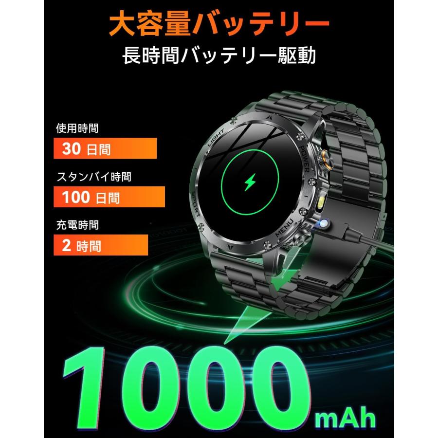 万歩計 腕時計 メンズ スマートウォッチ android対応 防水 グーグル