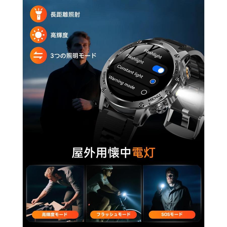 万歩計 腕時計 メンズ スマートウォッチ android対応 防水 グーグル