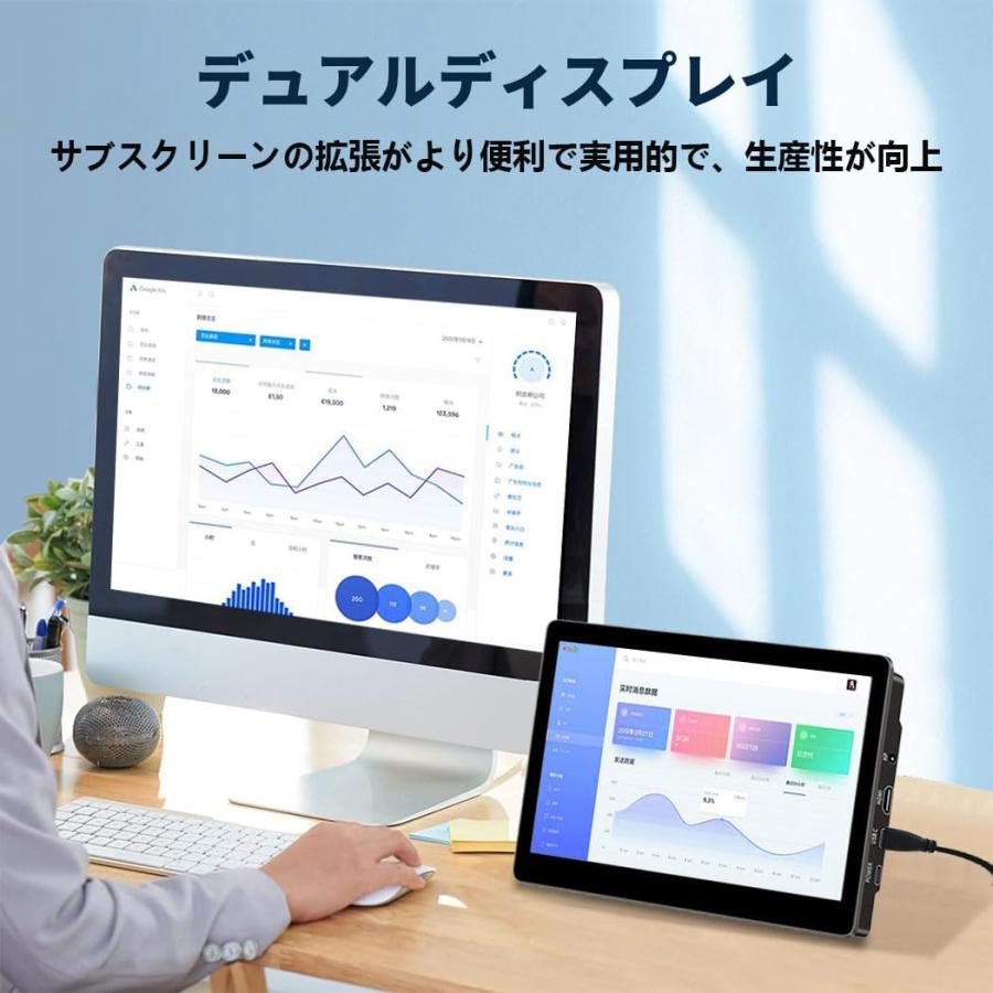 モバイルモニター 8.9インチ タッチパネル ディスプレイ モニター
