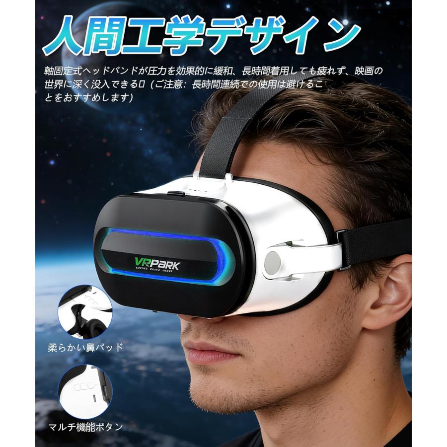 VRゴーグル ヘッドホン一体型 Bluetooth スマホ 視度調整可 1080P フル