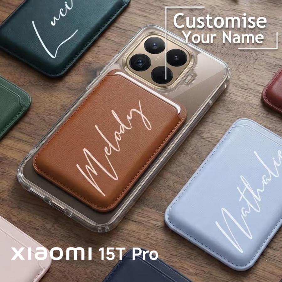 Xiaomi 15T Pro ケース 名入れ無料 Magsafe対応 背面カード収納 レザー