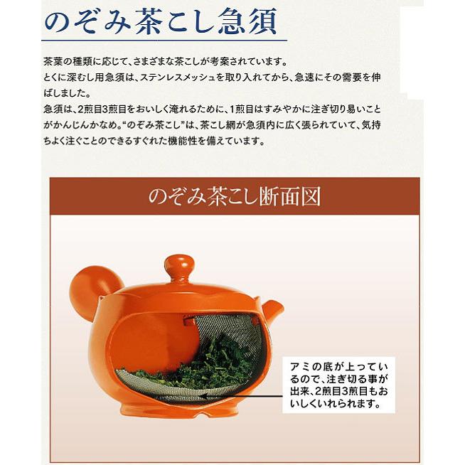 常滑　急須　レトロ　深蒸し用 急須 きゅうす 常滑焼 深蒸し急須 230cc のぞみ茶こし Y660| おしゃれ