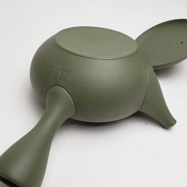 常滑焼 玉光作 緑藻掛 急須 セラメッシュ 200cc Y64| きゅうす