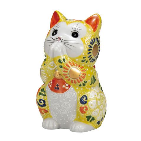 九谷焼 3 8号 お祈り猫 黄盛 招き猫 K7 1479 おしゃれ かわいい 置物 招き猫 ねこ インテリア 陶器 プレゼント ギフト 開店祝い 飲食店 商売 盛 縁起物 Kitno K7 1479 器茶房 彩庵yahoo ショップ 通販 Yahoo ショッピング