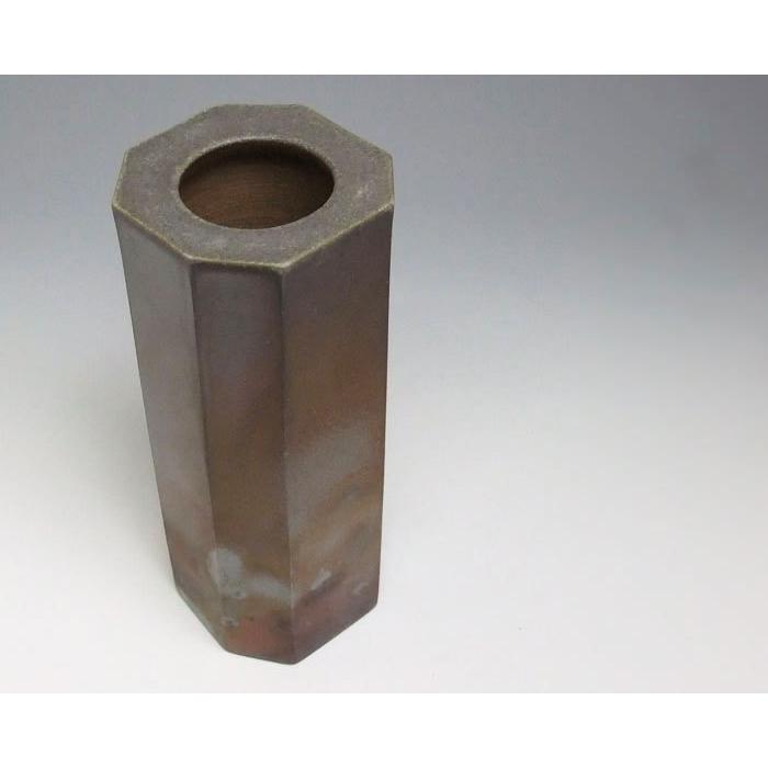 備前焼 面取筒花入（桟切）| おしゃれ 日本製 工芸品 山口県 和