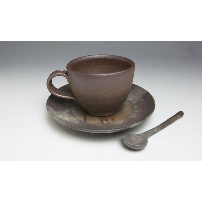 備前焼 ティーセット（桟切)スプーン付| おしゃれ 日本製 和食器 陶器