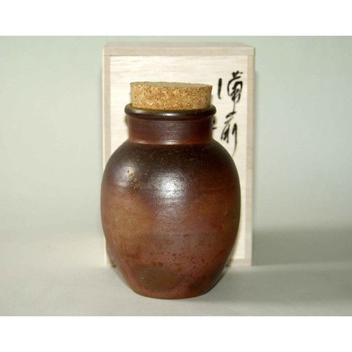 備前焼 茶壷（桟切）| おしゃれ 日本製 工芸品 山口県 和食器 陶器 茶入 茶缶 茶筒 茶器 父の日 母の日 プレゼント ギフト｜saian