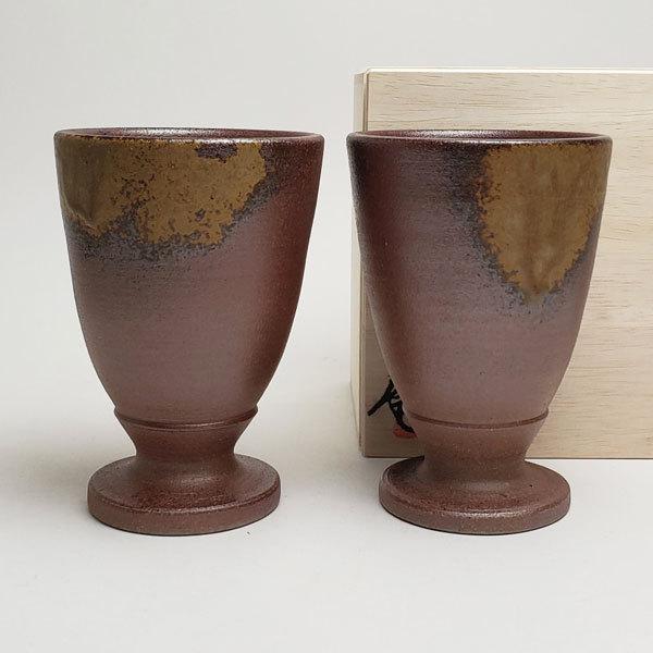 送料無料 備前焼 ワインカップ 胡麻 おしゃれ 日本製 焼酎グラス ワイングラス ペアセット 山口県 和食器 陶器 父の日 母の日 プレゼント ギフト Mgn M 60 器茶房 彩庵yahoo ショップ 通販 Yahoo ショッピング