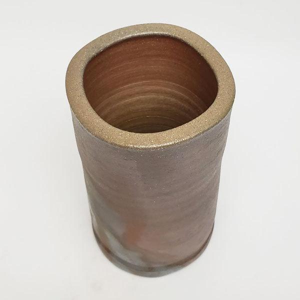 備前焼 筒中花入（桟切)| おしゃれ 日本製 工芸品 山口県 花器 花瓶
