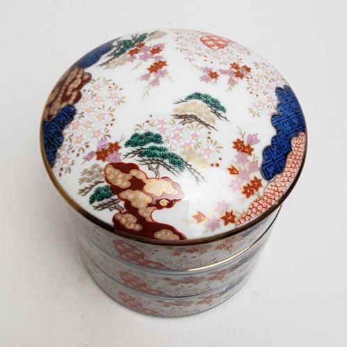 其泉窯 有田焼 春秋文 三段重(小)| 陶器 ミニ 重箱 3段 和食器 其泉窯 有田焼 春秋文 三段重(小)| 陶器 ミニ 重箱 3段 和食器