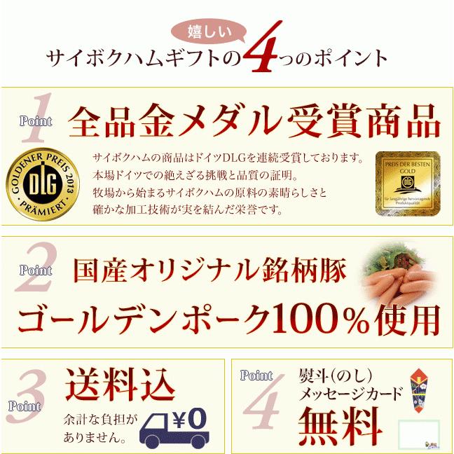 ギフト お歳暮 御歳暮 内祝い 詰め合わせ ハム 肉 送料無料 54FA 贈り物 贈答品 お礼 お取り寄せグルメ サイボク お返し お年賀 冬ギフト クリスマス | サイボクゴールデンポーク | 13
