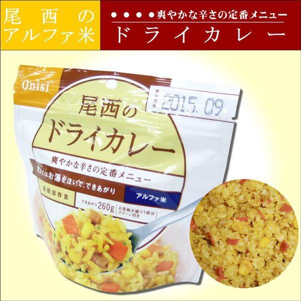 非常食 保存食 5年保存 尾西食品 アルファ米 ドライカレー｜saibou