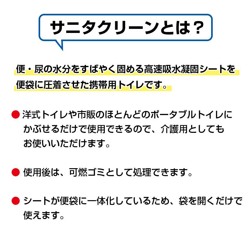 簡易トイレ 非常用トイレ サニタクリーン 簡単トイレ20枚入り｜saibou｜04