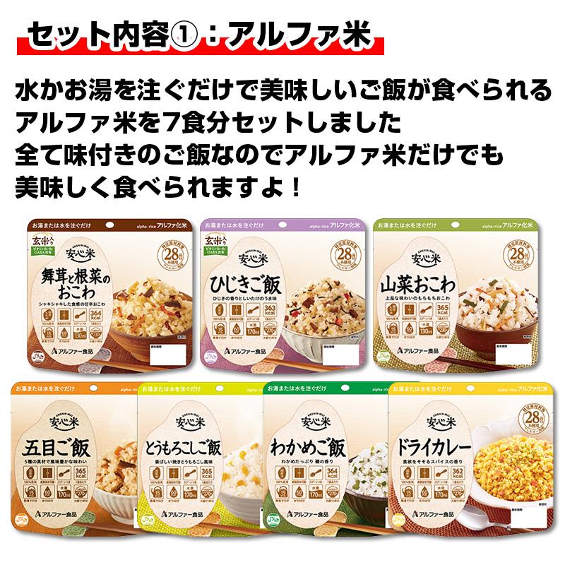 （予約販売：8月18日頃より順次出荷予定）5年保存の非常食セット 7日分14種類21品をセットにした 非常食7日間コンパクトセット | 尾西食品 | 04