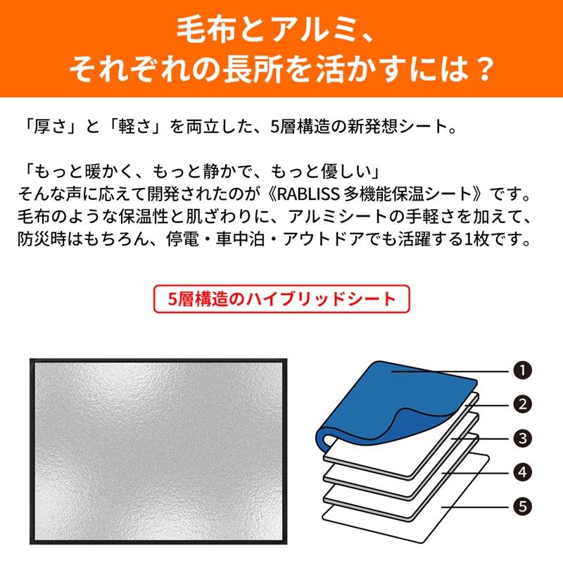 小林薬品 RABLISS 多機能保温ブランケット KO411 : 防災のサイボウ