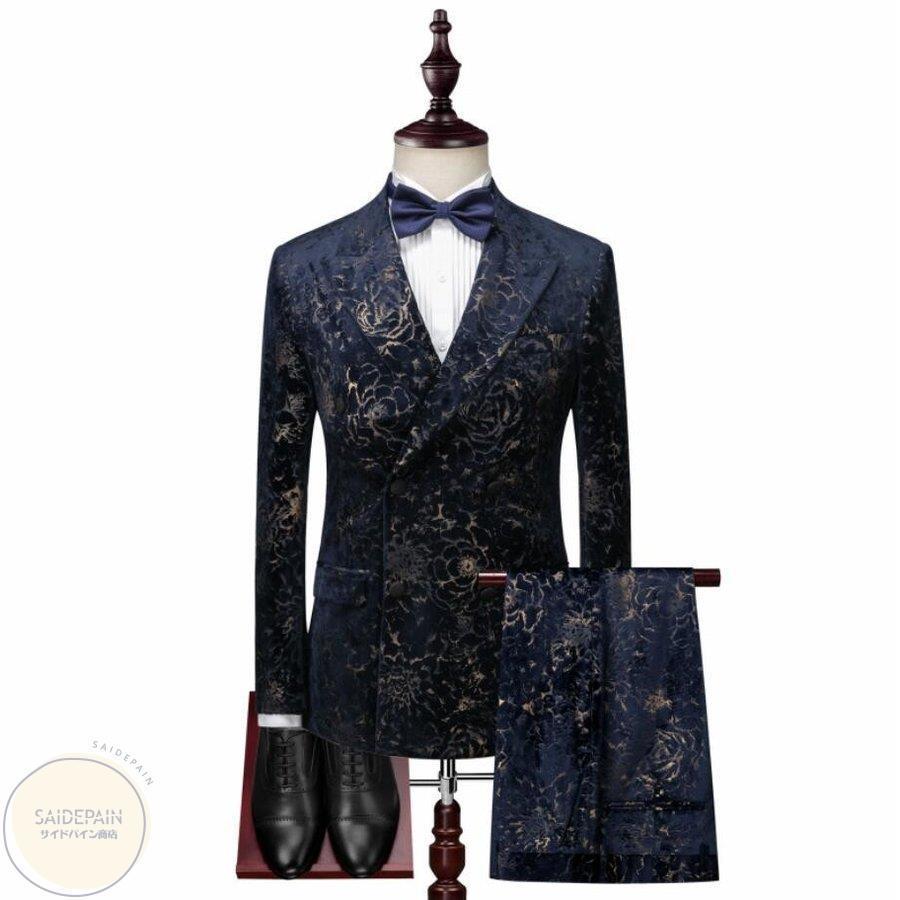 メンズスーツ カッコイイ 3点セットスーツ ダブルボタンスーツ 3ピーススーツ ビジネススーツ フォーマル 結婚式 成人式 卒業式 就職活 披露宴 紳士服 冠婚葬祭 在庫僅少