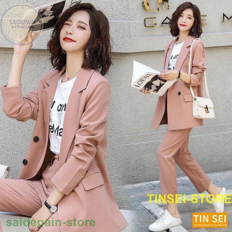 21春新作 レディーススーツ 2点セット パンツスーツ ビジネスフォーマル リクルートスーツ カジュアルスーツ おしゃれ 通勤 オフィス Ol風 40代 30代 代 高知インター店