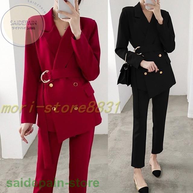 30代 フォーマル ブラック レディース パンツスーツ 40代 ワイン赤 スーツ 通勤 オフィス スーツ 2点セット テーラードジャケット スーツジャケット 春秋 Bjp1 Xb6 サイドパイン商店 通販 Yahoo ショッピング