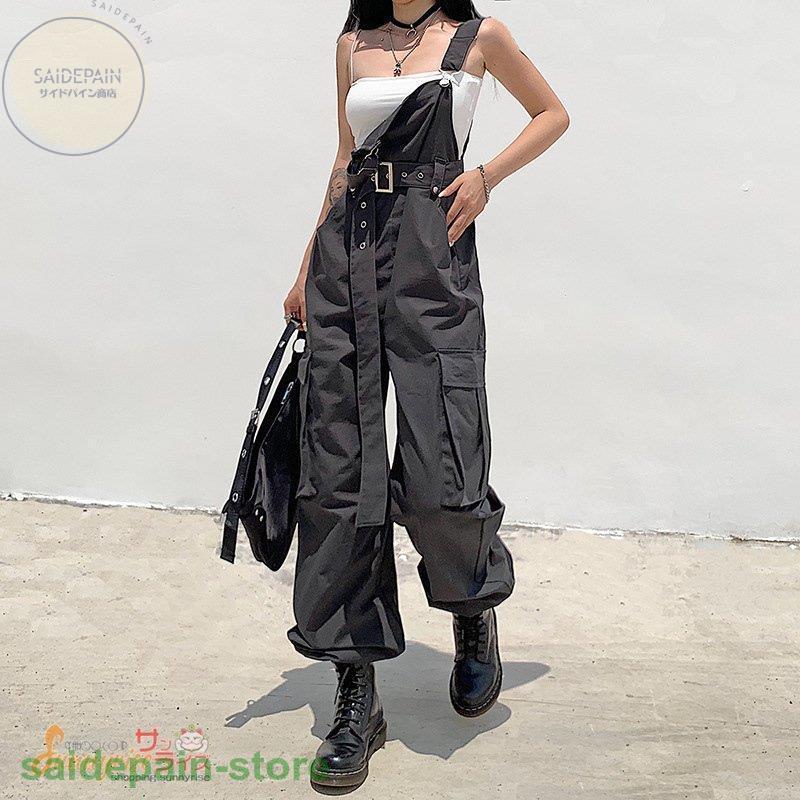 サロペット レディース オールインワン コンビネゾン ミリタリー カーゴパンツ ダンス衣装 韓国 ファッション かっこいい おしゃれ 個性的 服 原宿系 激安単価で