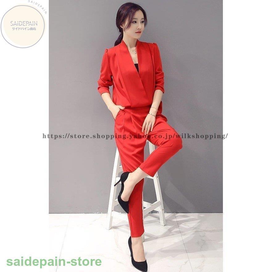 57 Off 一部 かっこいい パンツドレス 袖あり セットアップ パーティードレス 結婚式 お呼ばれ ドレス 服装 代 30代 40代 大きいサイズ 長袖 黒 赤 Heartlandgolfpark Com