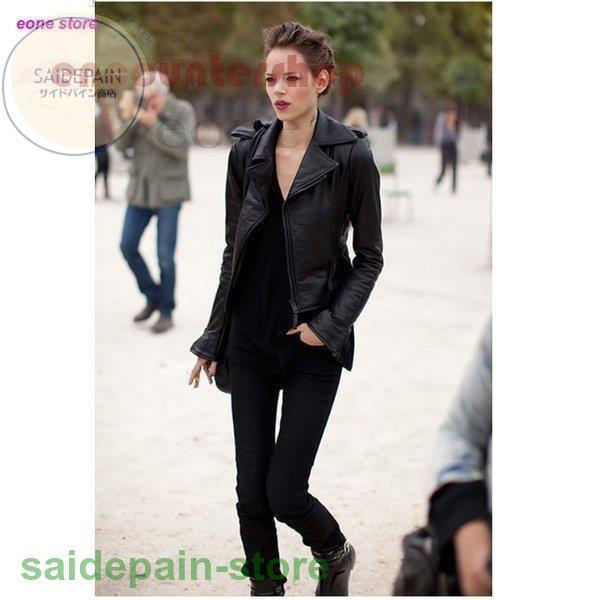 直販オンライン 革ジャン レザージャケット レディース 本革 バイク ライダース 羊革 ダブル ショート スリムタイプ 細身 ブランド ジャケット ミリタリー レザーコート 激安 Superiorrealtyofalabama Com