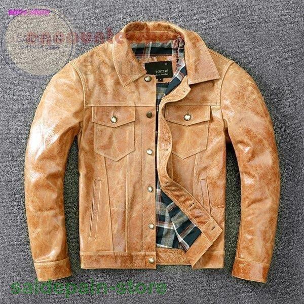 革ジャン レザージャケット メンズ 本革 バイク ライダース 牛革 シングル ショート スリムタイプ 細身 フード付き ブランド ジャケット ミリタリー 高価値