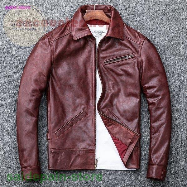 革ジャン レザージャケット メンズ 本革 バイク ライダース 牛革 シングル ミディアム スリムタイプ 細身 ブランド ジャケット ミリタリー レザーコート 15周年記念イベントが