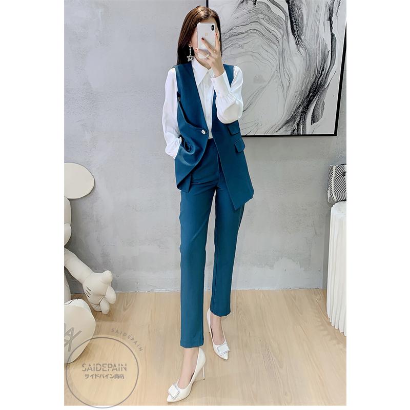 最新発見 通勤 体型カバー ファッション 長ズボン 長袖 レディース 秋 21 セットアップ シヤツ 純色 ワンピース カラー ホワイト グリーン Michiganestateplanning Com