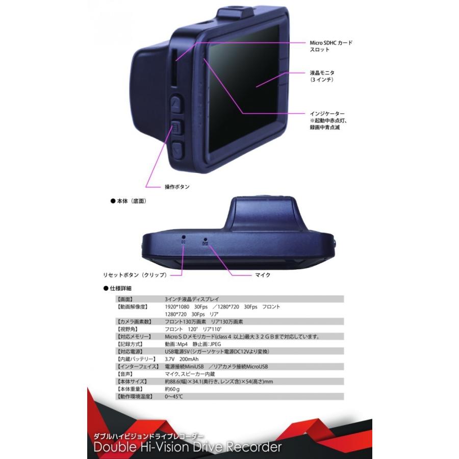 ダブルハイビジョンドライブレコーダー Mw Dr2hd Saiel Direct 通販 Yahoo ショッピング
