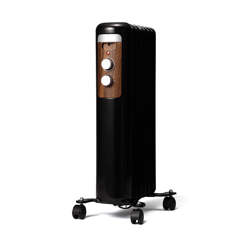 ROOMMATE 7枚フィンオイルヒーター 木目調パネルのスタイリッシュ