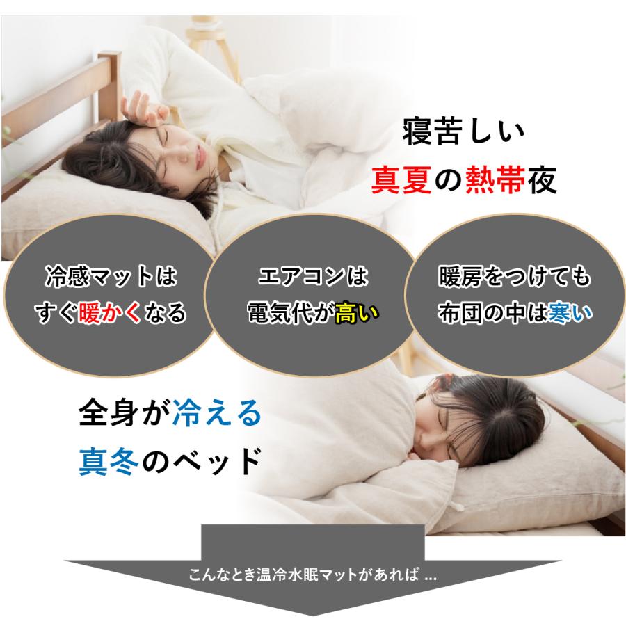 公式】 温冷水眠マット（マットのみ） 敷きパッド 70x160cm タイマー