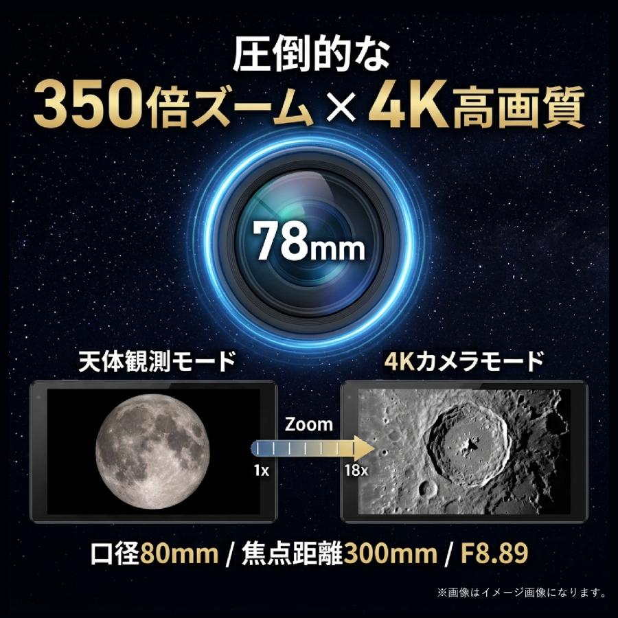 【公式】4K 天体望遠鏡 デジタル望遠鏡 オートフォーカス 高画質 動画 撮影 写真 録画 初心者 向け 液晶 モニター 天体 観測 バードウォッチング 野鳥観察_3