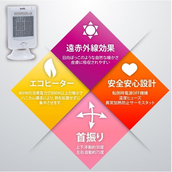 エコヒーター　弱200W/強400W 同じ電気代で2倍の暖かさ　（レビュー頂いた場合、保証1年間延長します）｜saiel-direct｜03