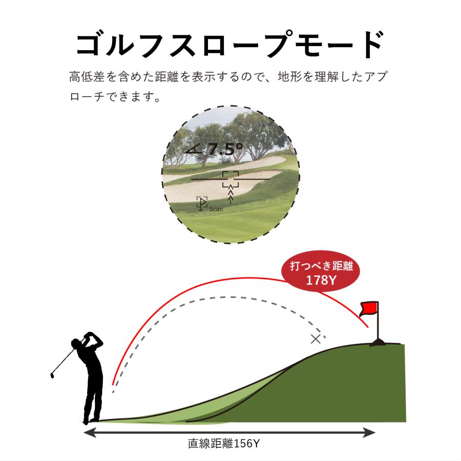 公式】 ゴルフ 距離計 レーザー距離計 最大1093Y 高低差 距離測定器