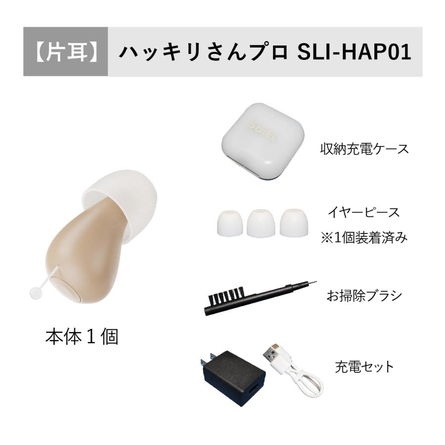 公式】 サイエル 補聴器 ハッキリさん プロ 両耳 片耳 充電式 自動ON