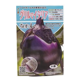 茄子の種 グリルでイタリア 小袋（20粒） ( 野菜の種 ) : 菜園くらぶ