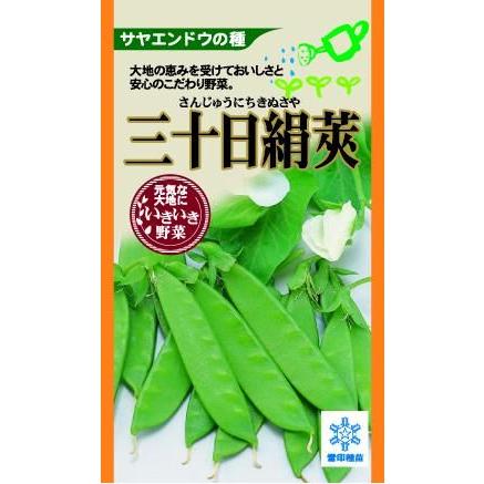 きぬさやエンドウの種 三十日絹莢 30ml ( 野菜の種 )｜saien-club