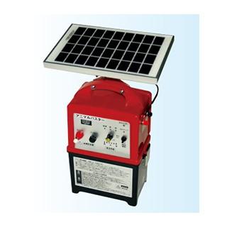 ソーラー付電柵器アニマルバスター NSDSR−5WDX 防獣 害獣 対策 : 菜園