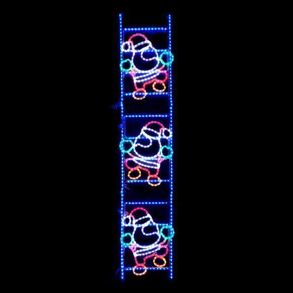 クリスマス LED チューブライト はしごサンタ 210cm 2305