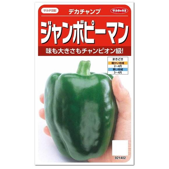 サカタのタネ ジャンボピーマン デカチャンプ 種 家庭菜園 プランター栽培 ピーマンのタネ 大型 たね 種子 夏野菜 メール便対応 Z28 10 菜園ライフ 通販 Yahoo ショッピング
